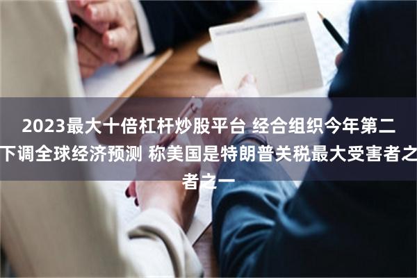 2023最大十倍杠杆炒股平台 经合组织今年第二次下调全球经济预测 称美国是特朗普关税最大受害者之一