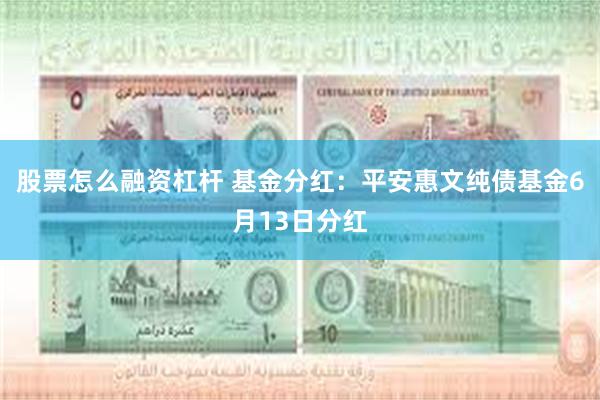 股票怎么融资杠杆 基金分红：平安惠文纯债基金6月13日分红